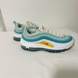 Nike Mens US Size 7 Air Max 97 DQ7644-100 Spring Floral Running White Blue Green